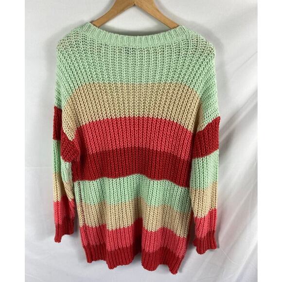 Torrid Multi Stripe Pullover Knit Sweater Size 1 / 1x - Picture 7 of 8